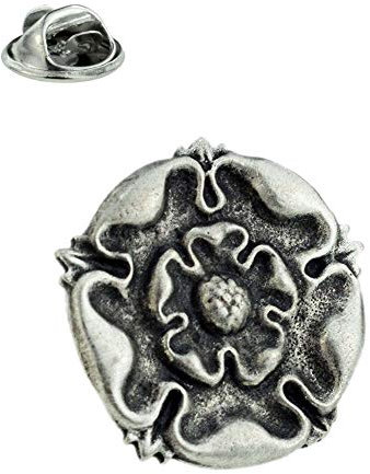 English Pewter Tudor Rose Pin Badge