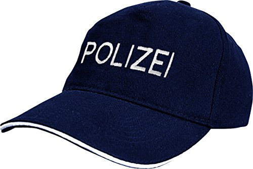 Fan-O-Menal Baseballcap mit Stick - Polizei - 68400 dunkelblau - Cap Kappe Baumwollcap