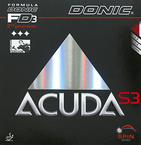 Tischtennis Belägen Donic Acuda S3, 2,00 mm, schwarz
