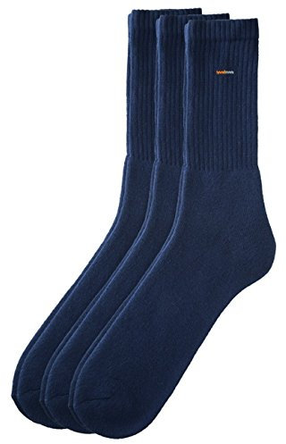 Camano Herren Sportsocken, Freizeitsocken schwarz, navy, grau 9 Paar (43-46, navy)