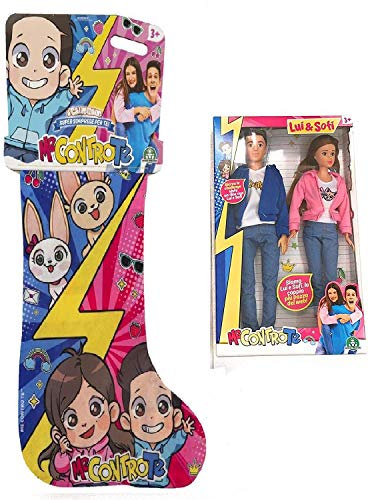 Calza della befana - calzettone me contro te lui + coppia Doll me contro te - Lui e Sofi