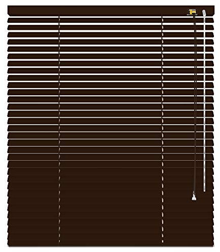 deko-raumshop Aluminium Jalousie Jalousette Faltrollo viele Größen Lamellenbreite 25 mm Wandmontage Deckenmontage Alu Lamellen Fenster Sonnenschutz Sichtschutz (Größe 140 x 160 cm, Farbe Mocca)