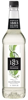 1883 Mojito Mint Sirup| Qualität aus Frankreich | 1 Liter | PET-Flasche | Vegan