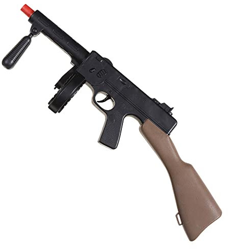 Widmann 3062G - Maschinengewehr mit Schussgeräuschen, Länge 50 cm, Gangster, Gauner, Waffe, Mottoparty, Karneval