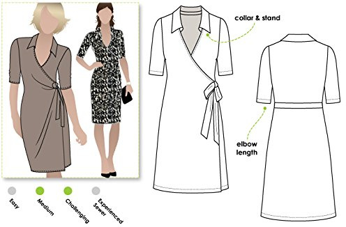 Style Arc Sewing Pattern - Lea Knit Wrap Dress (Sizes 04-16)