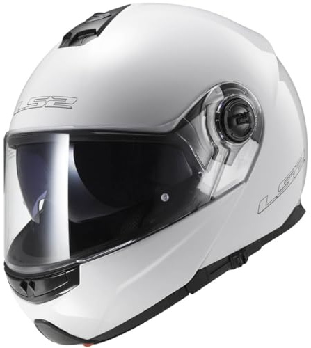 LS2, casco modular de moto, Strobe, blanco, L