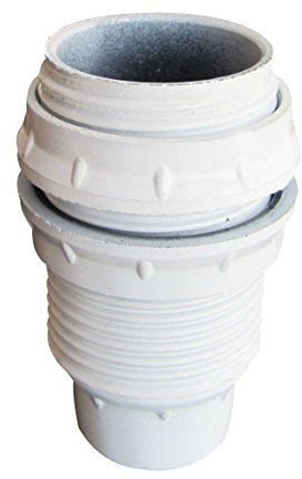 Tibelec 811310 Douille Isolée Filetée + Bague E14 Blanc