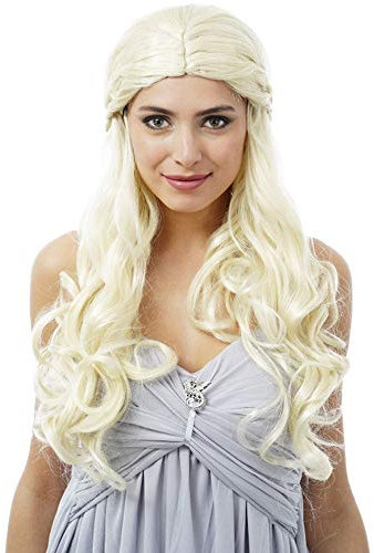 Körner Festartikel Langhaar Perücke Danaria - Blond - Wunderschöne Damen Perücke für historische Mittelalter Burgdamen Kostüme