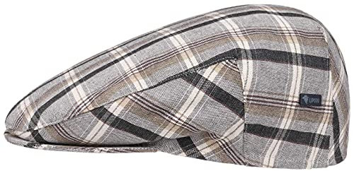 LIPODO Coppola in Cotone Inglese Donna/Uomo - Made Italy Cappello Piatto Berretto Cotton cap con Visiera, Fodera Estate Primavera/Estate - 60 cm Grigio