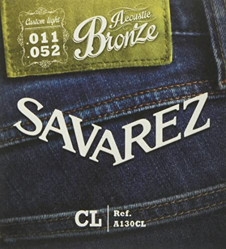 Savarez Saiten 668582 für Akustikgitarre Acoustic Bronze Satz A130CL Custom Light .011-.052