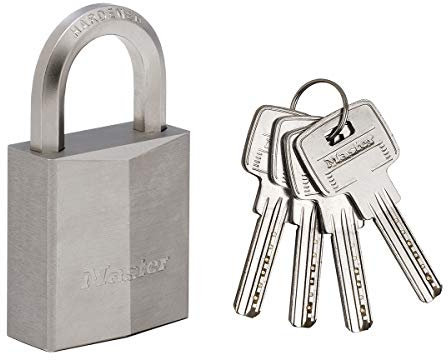 Master Lock 1145PEURD Cadenas Marin avec Clé, Gris, 7,1 x 4 x 2,1 cm