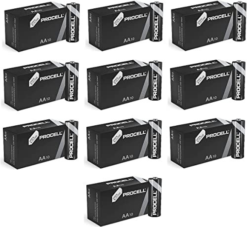 100x Duracell AA Alkaline Plus Industrial Battery - Orange