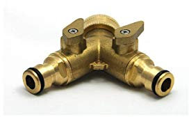 Raccord Y en laiton double sortie male raccord rapide