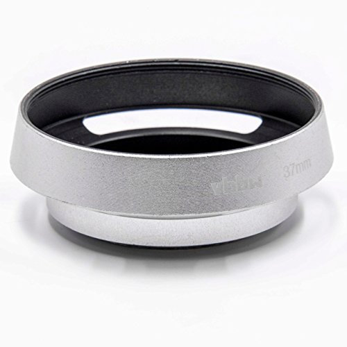 vhbw paraluce compatibile con obiettivi da 37mm - Paraluce argentato, argentato, metallo, rotondo