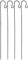 Selections 4 x Shepherd's Crook Hook Stand for Bird Feeders & Candle Lanterns 1m