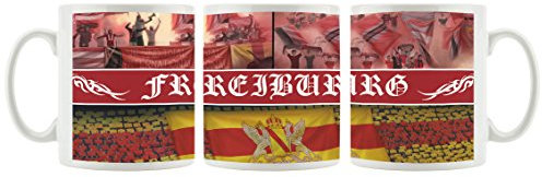 Ultras Freiburg als Bedruckte Kaffeetasse/Teetasse aus Keramik, 300ml, weiß