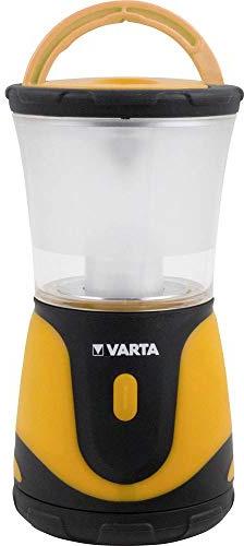VARTA Campinglampe LED, Outdoor Sports L10, Camping Laterne mit Dimm- & Nachtlicht-Funktion, Campingleuchte läuft mit 3 AA Batterien, für Angeln, Outdoor, Stromausfall, Notfall, unbestückt