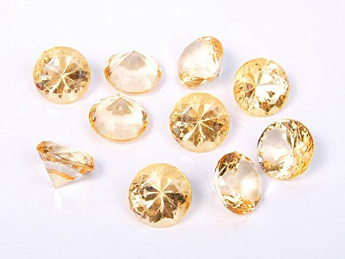 Dekosteine Diamanten 2cm, Anzahl:100 Stück;Farbe:gold 019