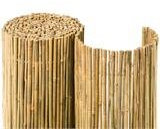 NOOR Bambusmatte Bahia - Natürlicher Sichtschutz aus Bambus für Balkon, Terrasse und Garten - Wetterfeste Sichtschutzmatte zum Anbringen am Zaun - 90 cm x 3 m Bambusrohr mit ca. 40 mm ⌀