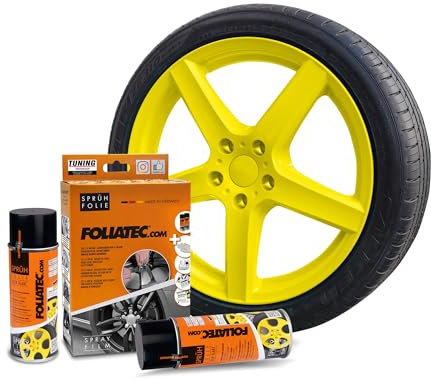 Foliatec 2052 Pellicola Spray, Giallo lucido2 x 400 ml, Gelb glänzend, Set di 2