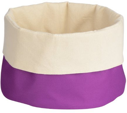 Premier Housewares Brotkorb, Polyester/Baumwolle, cremefarben/Violett, Lila, 22x22x22