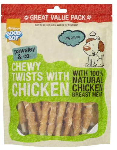 Good Boy Chicken Chewy Twists Dog Treats, 320g