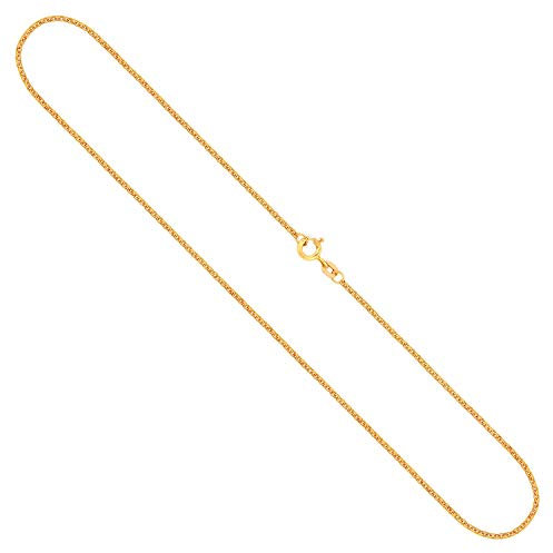 EDELIND Goldkette, Erbskette Gelbgold 375/9 K, Länge 45 cm, Breite 1.5 mm, Gewicht ca. 3.4 g., NEU