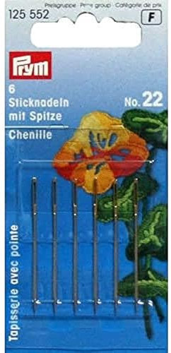 Prym 125,552 Stickerei, Metal, Silber, 40 mm Länge x 0,9 mm Stärke, 6 Count