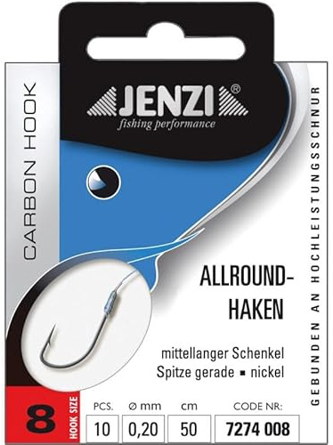 Jenzi Allroundhaken Gebunden Farbe Nickel Gr.8 0,20mm 50cm