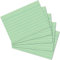 Exacompta 10840SE 100er Pack Premium Karteikarten liniert DIN A7 ideal für die Schule, zum Lernen von Vokabeln und passend zur Bunnybox Lernkartei 74 x 105 mm grün