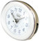 Trevi SL3052 - Compact Bedside Quartz Alarm Clock with LED Backlight - Silent Operation - Quiet no Ticking - Gold