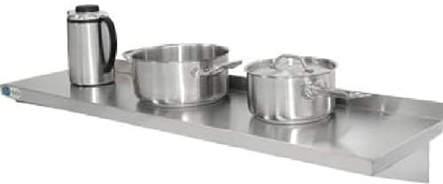 Vogue Durable Stainless Steel Kitchen Shelf | 50kg Capacity | 1200(W) x 300(D) mm | Brackets Included | Y751 | Includes brackets for easy wall mounting, freeing up valuable floor space in busy commercial kitchens.