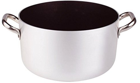 Pentole Agnelli, ALSA104S16, Casseruola Alta in Alluminio con 2 Maniglie in Acciaio, Alluminio Antiaderente interno 3mm, Diametro 16 cm