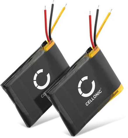 subtel, Battery for Camera, compatible with GoPro Hero 3, 4, ARMTE-001, LiPo Model RC 2 (3.7V, 350mAh) 2 Pieces
