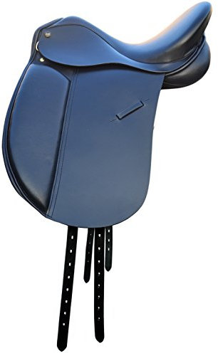 Sie Englisch Dressur Leder Sattel, schwarz