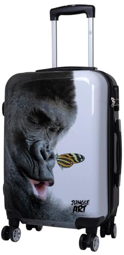Warenhandel König Hartschalen Koffer Trolley mit hochwertigem Motiv Print Gorilla Handgepäck, Größe M