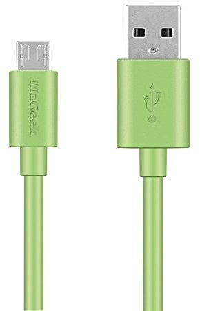 MaGeek® 6ft / 1.8m Premium Extra Long Micro USB to USB Cable High Speed USB 2.0 A Male to Micro B for Samsung, HTC, Sony, Motorola, LG, Google, Nokia and More (Green)
