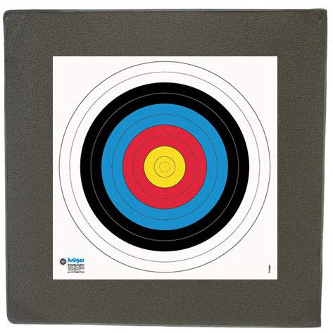 YATE Bogenschießen Zielscheibe Sandwich 80cm x 80cm x 7cm bis 30 lbs (Pfund) Bogensport Bogenschießscheibe Bogenzielscheibe mit 2 Scheibenauflagen 40cmx40cm Indoor & Outdoor