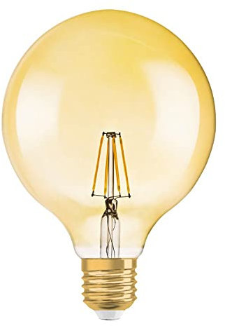 Osram LED Vintage Edition 1906 Lampe, in Ballform mit E27-Sockel, nicht dimmbar, 4 W=35 W, Klar, Warmweiß - 2500 Kelvin, 1er-Pack