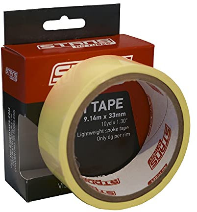 Stan's NoTubes Unisex – Erwachsene Felgenband-08542847 Felgenband, Gelb, 33 mm9 m