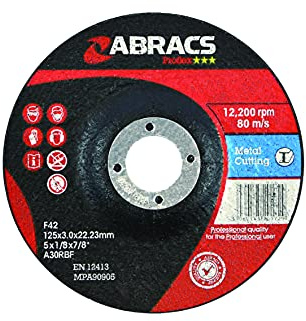 Connect 32051 Abracs 125mm x 3.0mm DPC Metal Cutting Discs 10pc