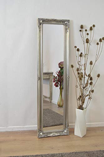 MirrorOutlet Silber Shabby Chic Antik Stil rechteckig Spiegel/Hall Frisiertisch komplett...