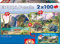 Educa - Puzzle 100 Teile | Dinosaurier, 2x100 Teile Puzzleset für Kinder ab 6 Jahren, Dinopuzzle (15620)