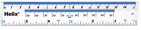 Helix J01025 Lineal, 15 cm, transparent, 50 Stück