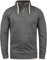 !Solid SDTripTroyer Herren Sweatshirt Troyer Pullover mit Stehkragen Knopfverschluss Reißverschluss Kordelzug Rippbündchen Baumwollmischung Regular fit, Größe:L, Farbe:Grey Melange (8236)