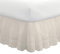 FRESH IDEAS FRE30014IVOR02 Cache-sommier à Volants avec œillets et détails brodés, retombée de 35,6 cm, Style froncé, lit 2 Personnes, Ivoire -