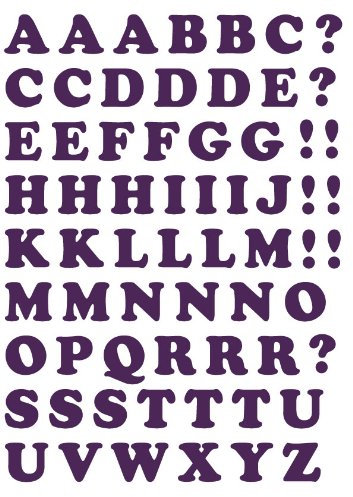 NEPTUN Bügelfolie Flock ABC violett