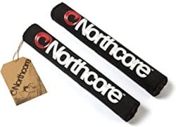 Northcore Surfing and Watersports Accessories - ECO 43cm Roof Bar Pads - Black - Waterproof Sprayproof