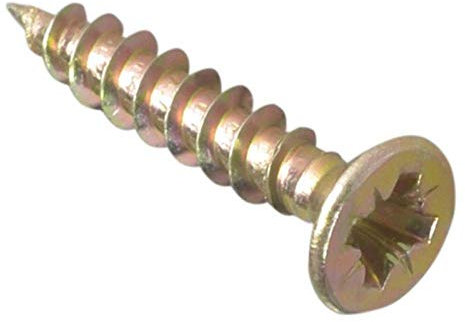 Forgefix Viti a Filettatura Singola Multiuso | 3,5 x 25 mm | Zinco passivato Giallo | Scatola da 200