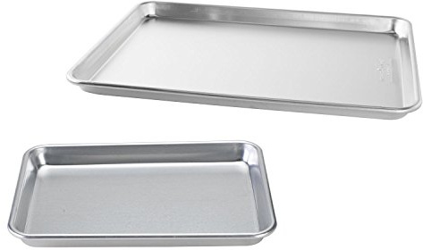 Nordic Ware Handelsübliches Backblech aus natürlichem Aluminium und Bäcker-Viertelblech
